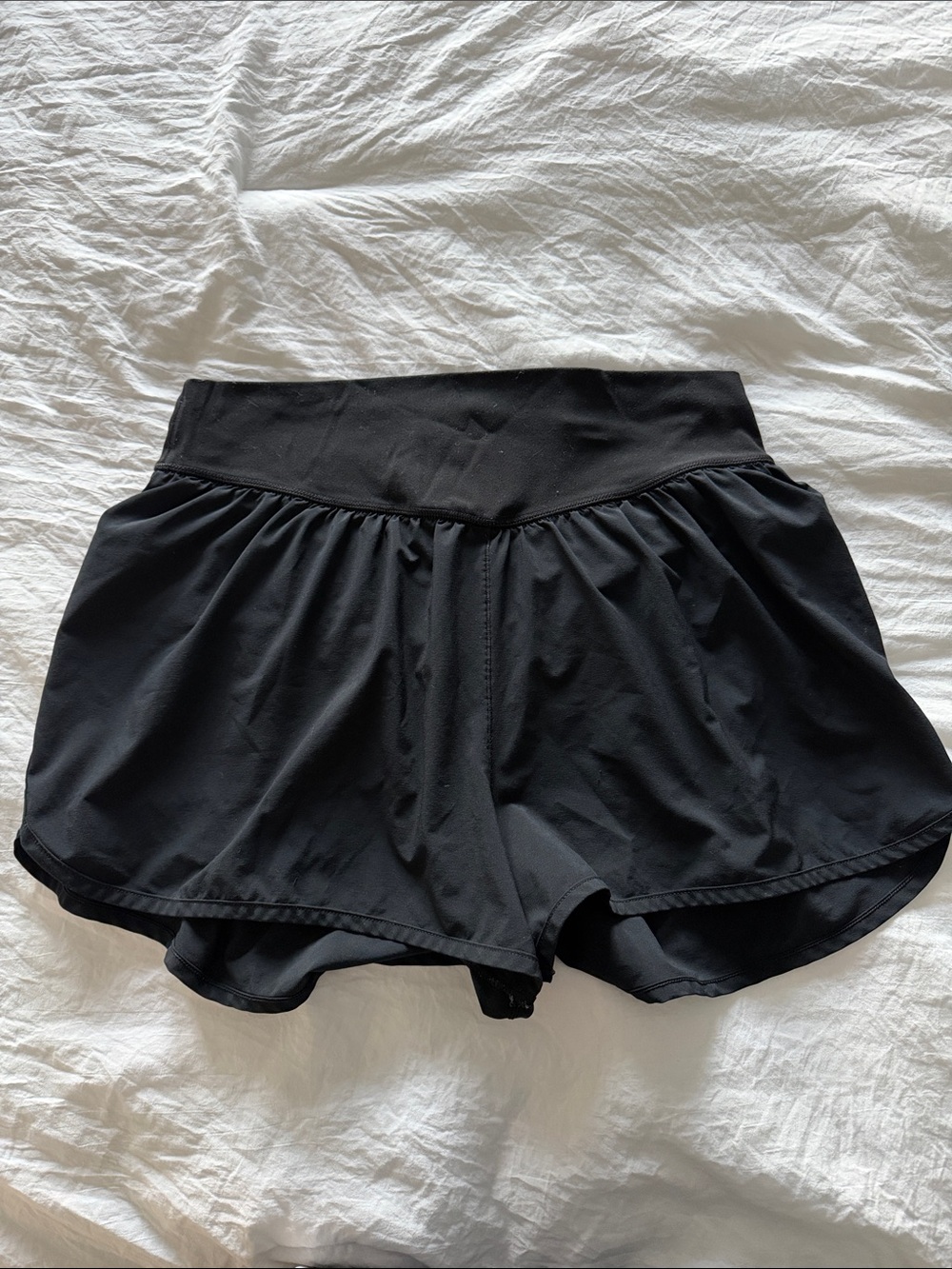 aerie Black High-Waist Athletic Shorts